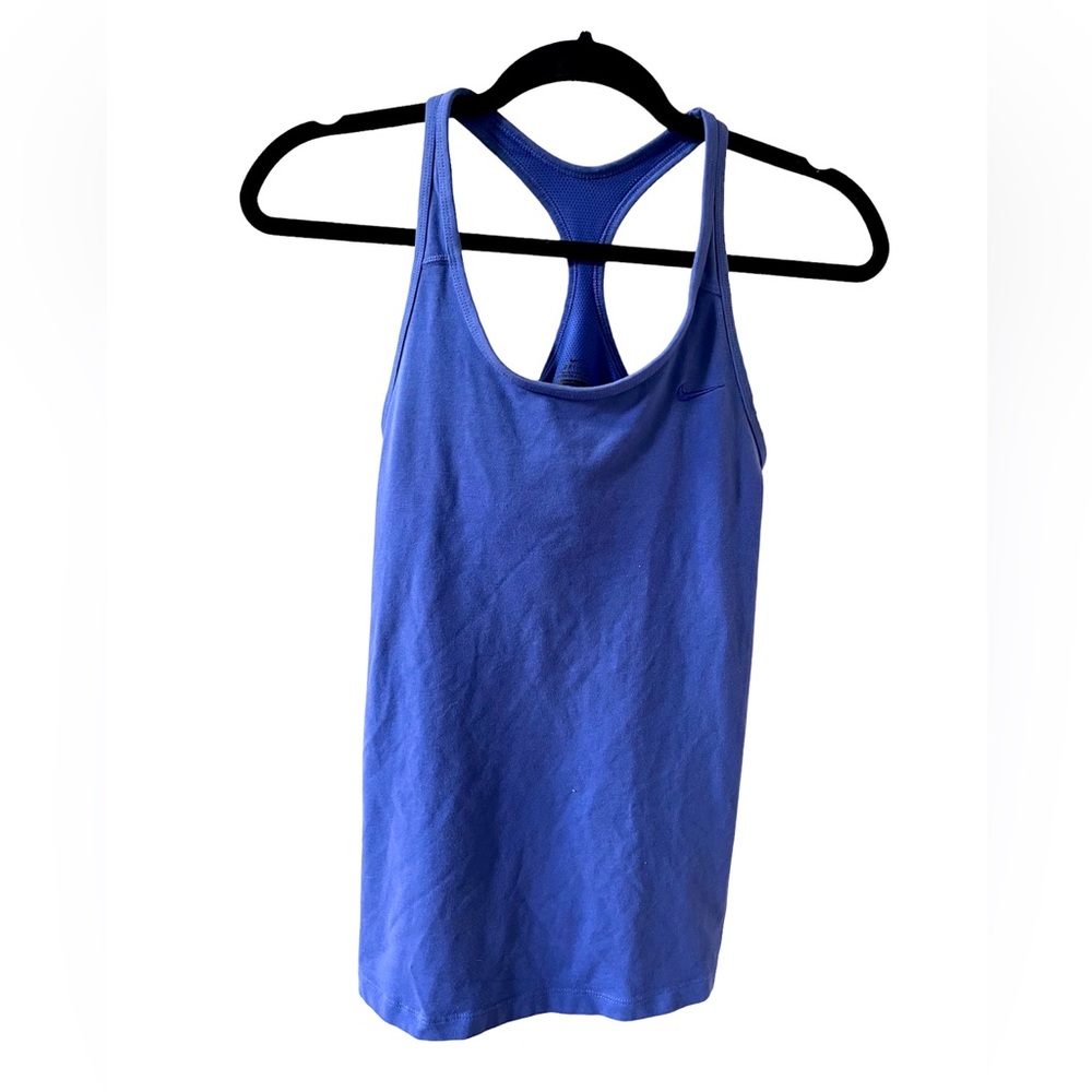 Nike women’s purple tank top with built in bra size medium